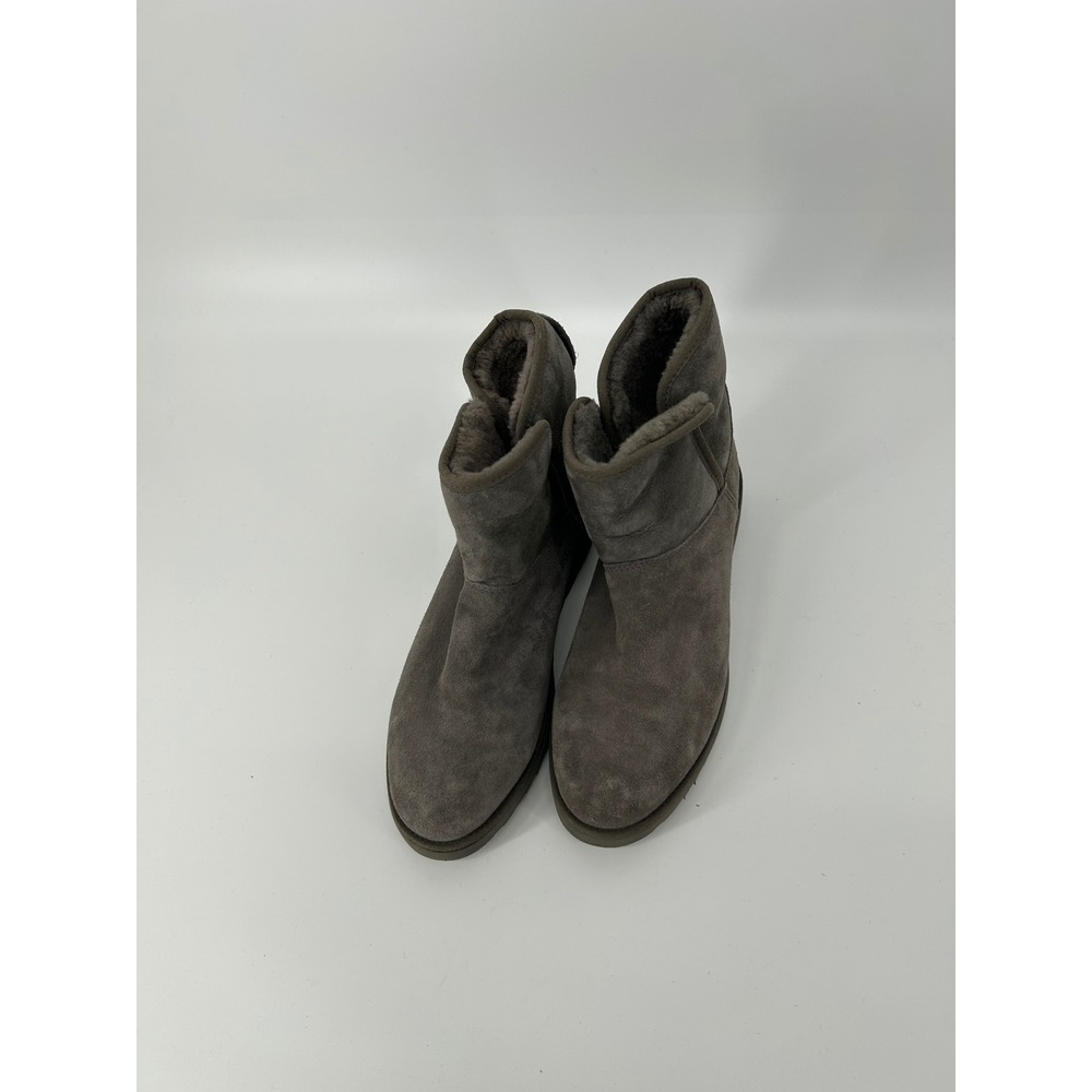 UGG Australia Classic Unlined Mini Grey Suede Shearling Boots 1012497 Womens 10